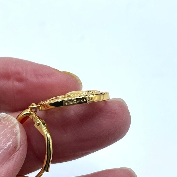 Ross-Simons 18KT .925 Sterling Vermeil Sea Life Drop Pierced Earrings 1.5" NWOT - Picture 6 of 6